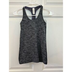 Ivivva by Lululemon grey Keep Ur Cool Racer Tank size 12 y back EUC